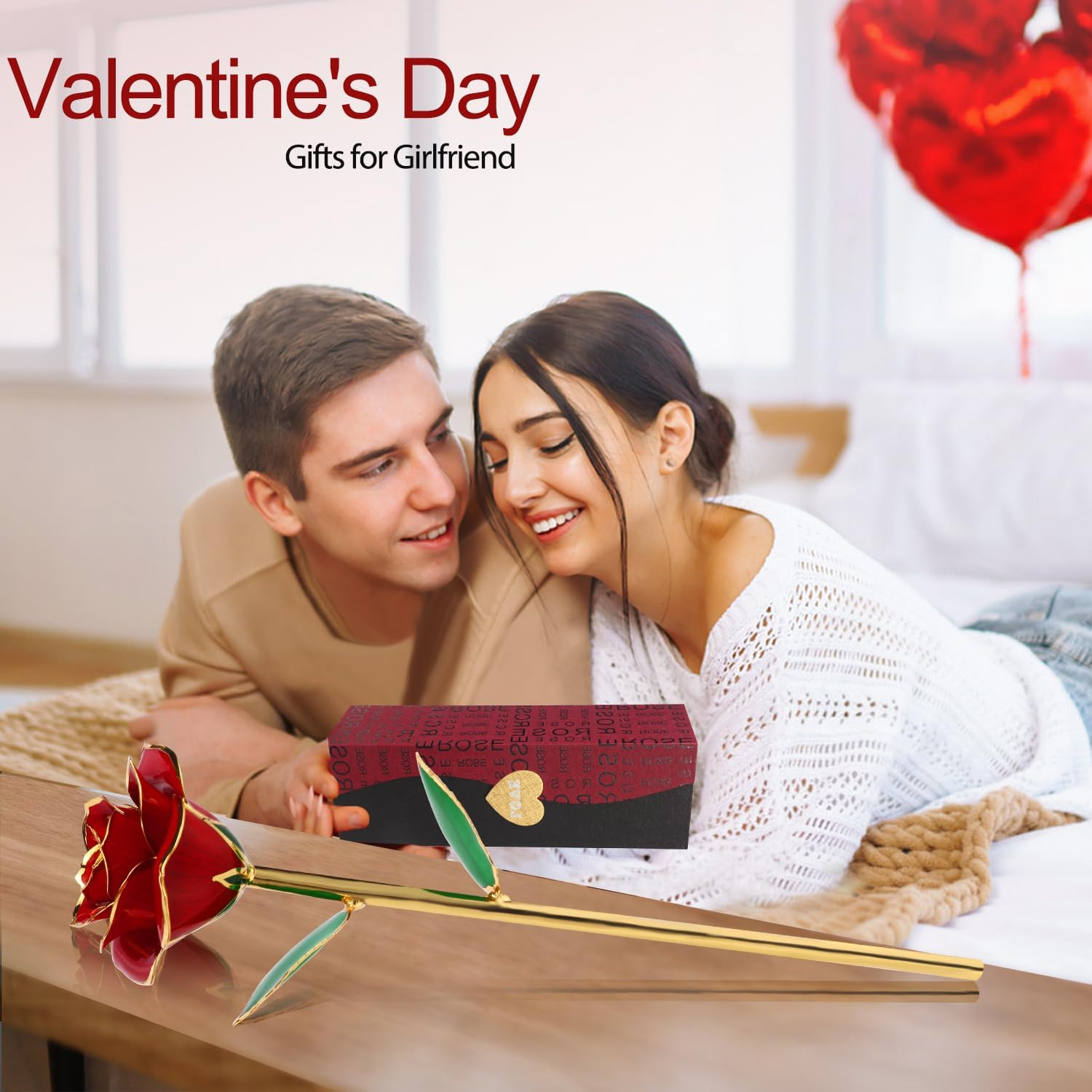 Gold Dipped Rose 24k Red Gold Plated Rose – Everlasting Long Stem Real Rose Exqu
