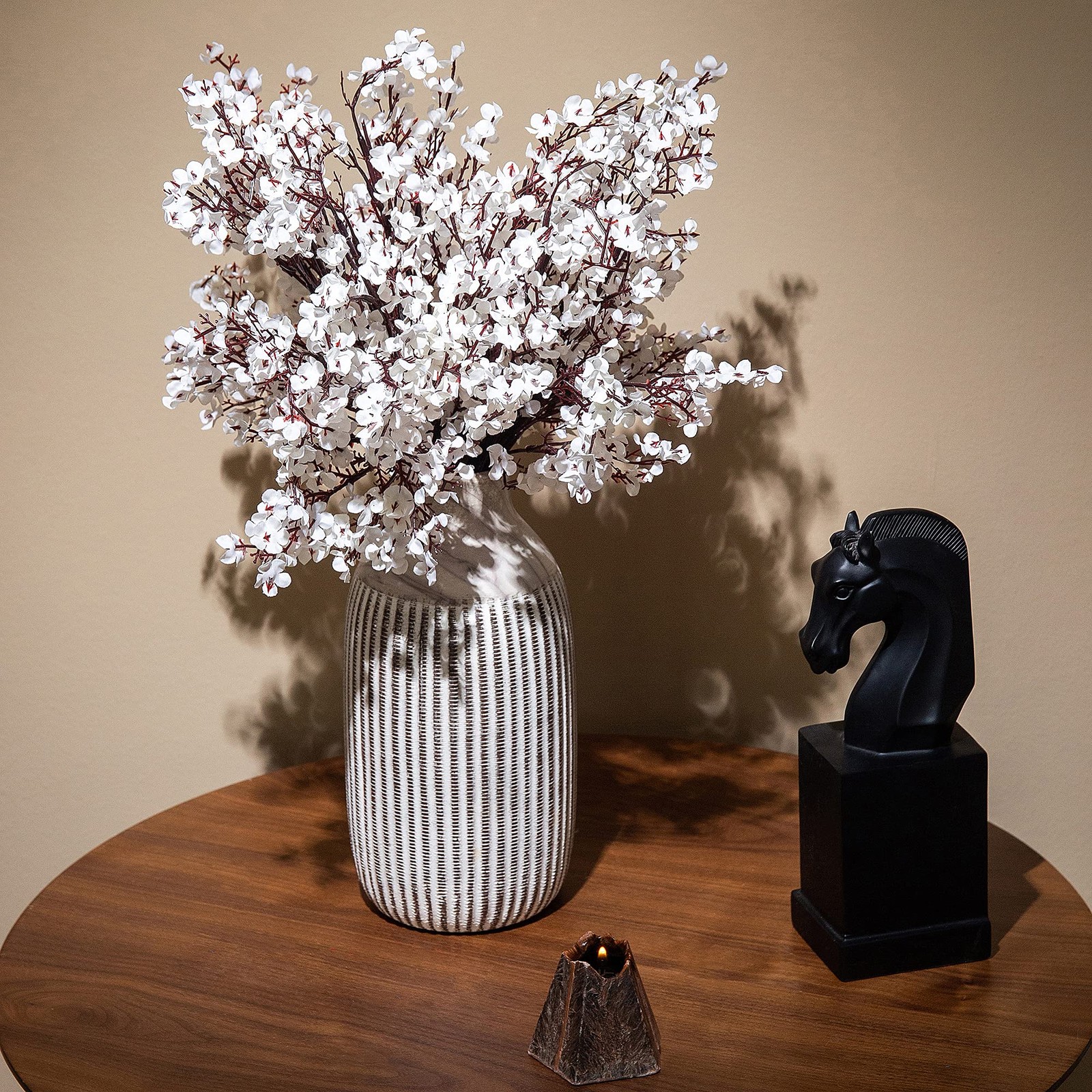 10 PCS White Babys Breath Artificial Fake Flower Bulk Silk Floral Decor