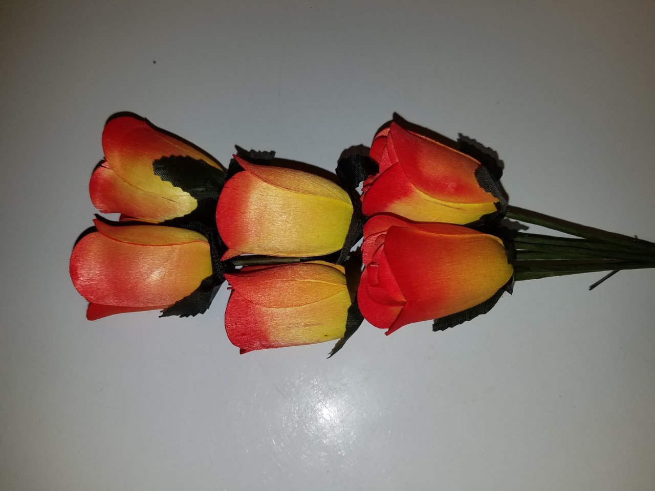 1/2 Open Wood Roses (Fall Colors)