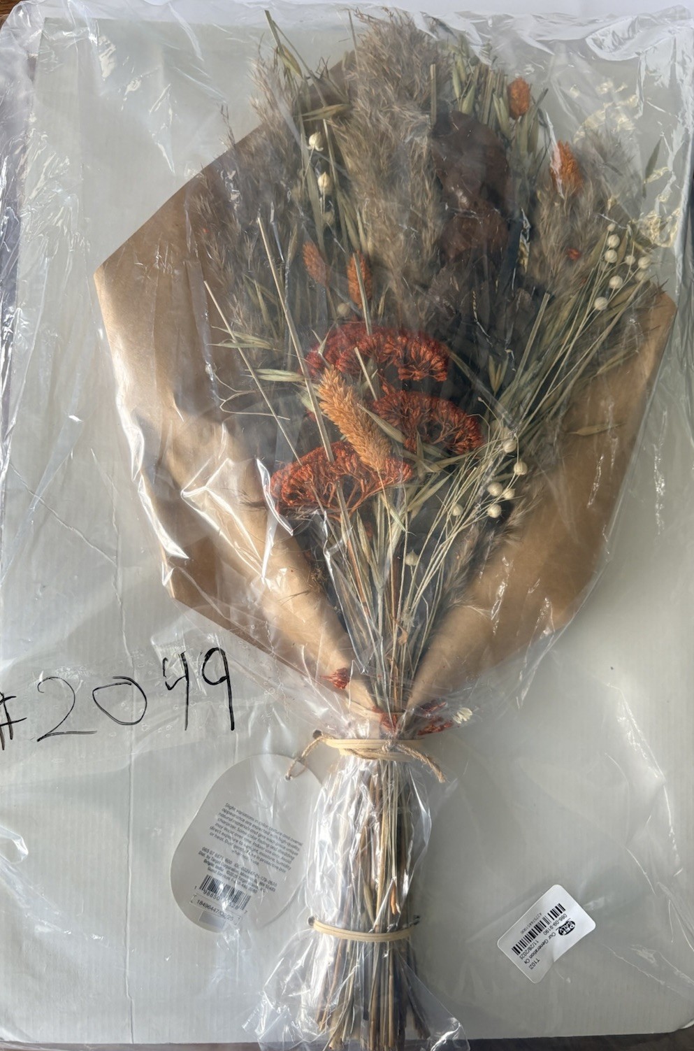 2 Fall Dried Flower Bouquet with Pampas Grass & Wheat Blend Preserved, Bundle ￼￼