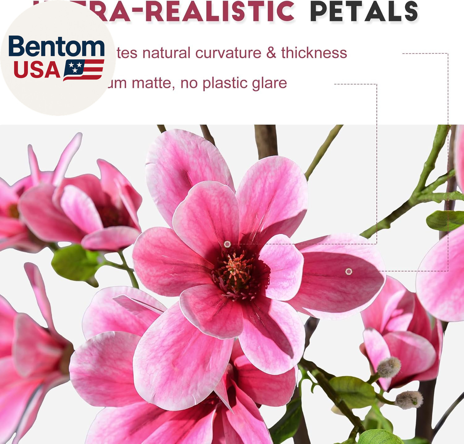 Tall Fake Magnolia Flower Tree Artificial Trees Cherry Blossom Floor Plantas Ind