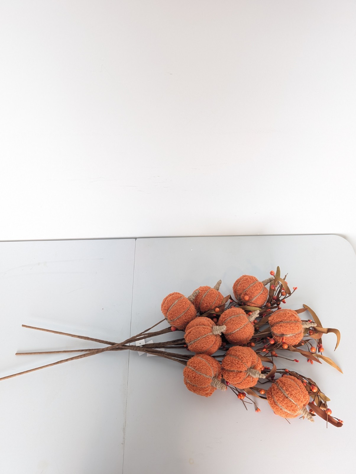 Set of (2) 6″ Diamond Glass Tabletop Ornaments Orange Valerie Parr Hill