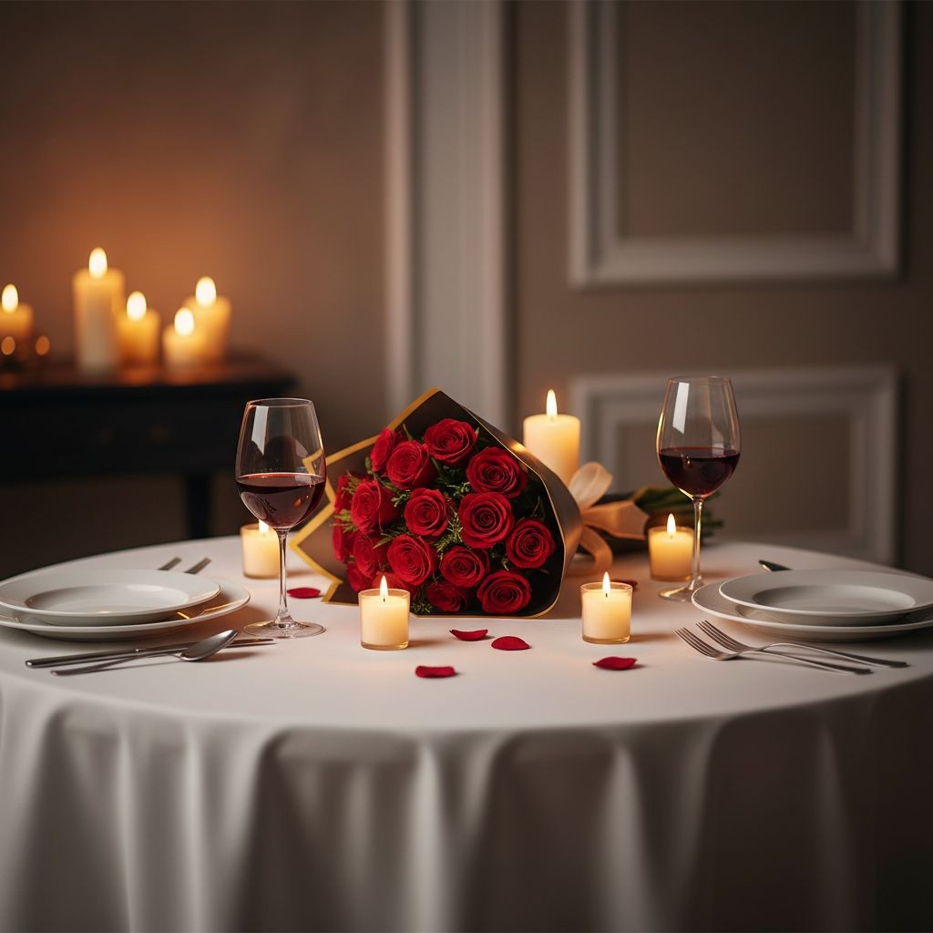 Dozen Dark Red Artificial Roses Bouquet Valentines Day Gift for Wife Romantic We