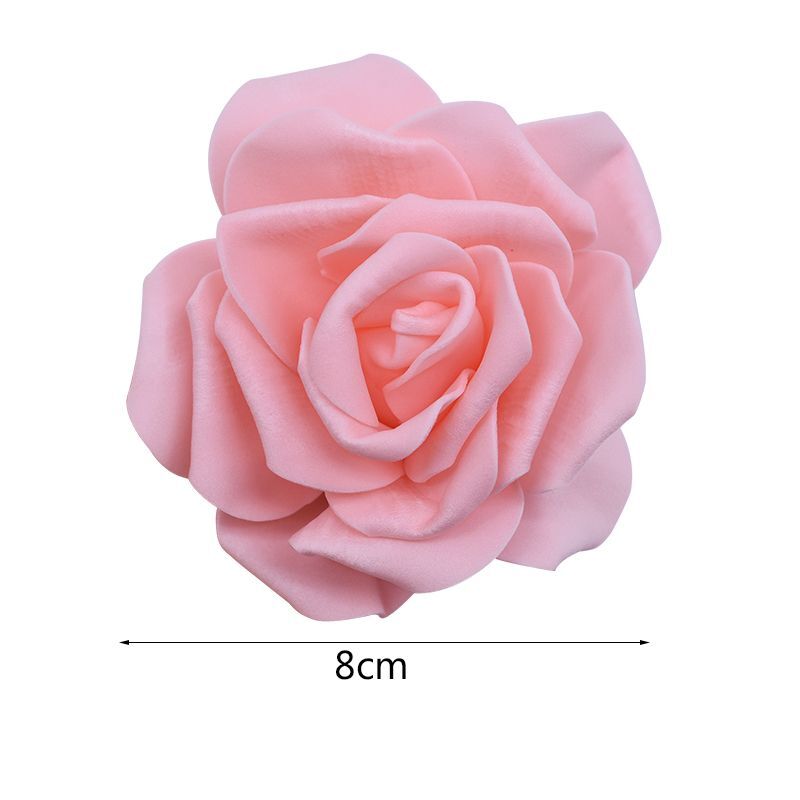 30pcs 8cm Artificial Big Foam Rose Flower Head For Wedding Party Home Decor NEW