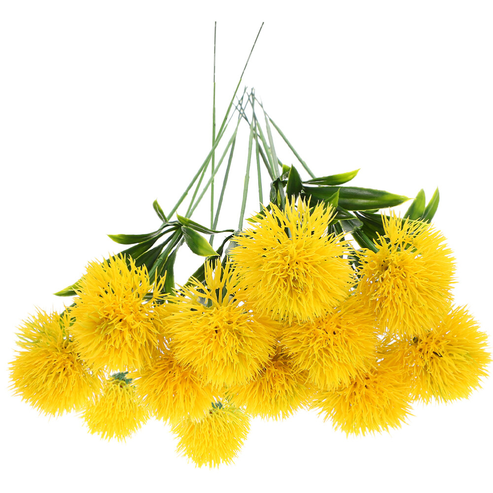 12PCS Realistic Artificial Dandelion Branches Faux Dandelion Fake Flowers