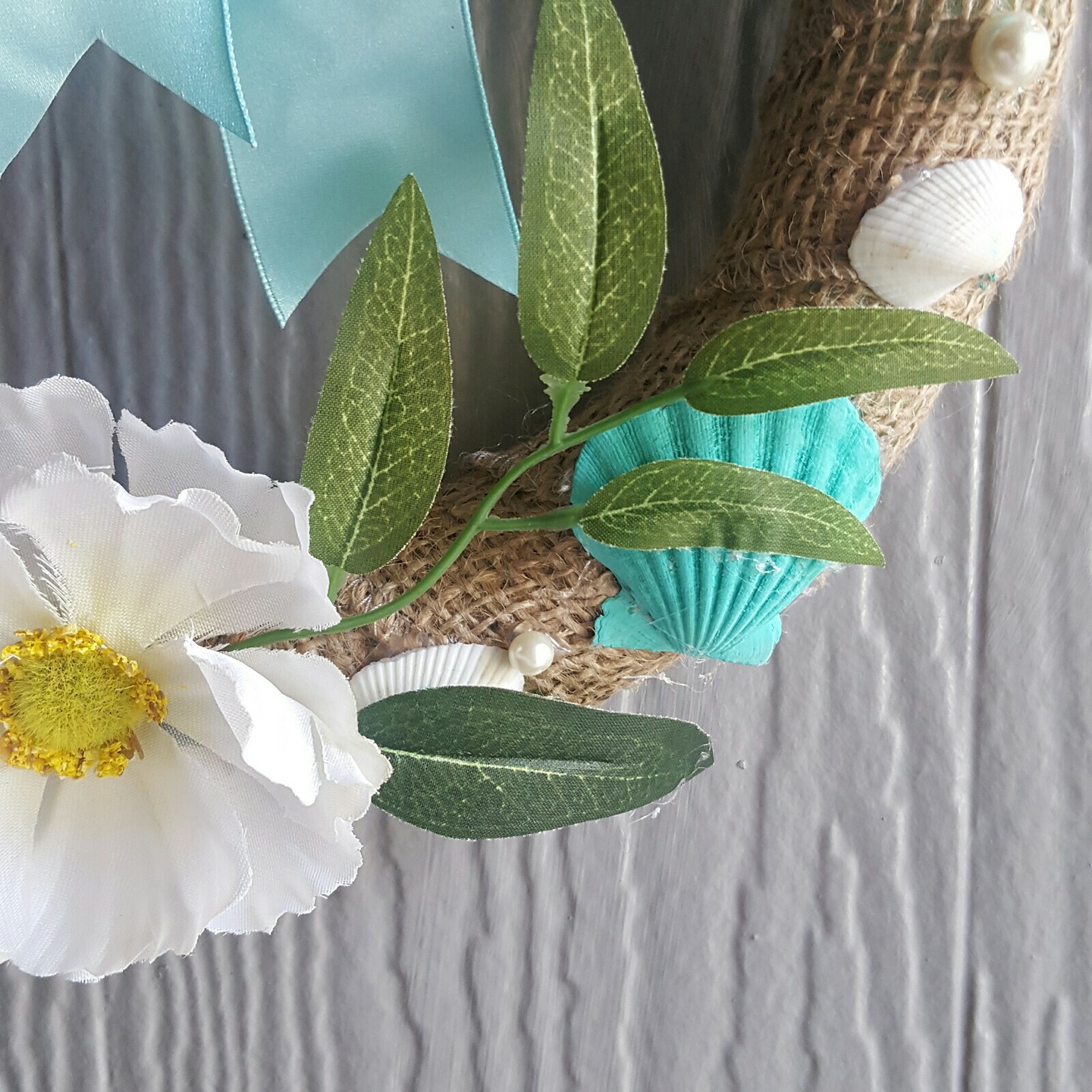 Beautiful Sea Shell ocean Coastal Wreath 12″ Coastal Wall Door Home decor