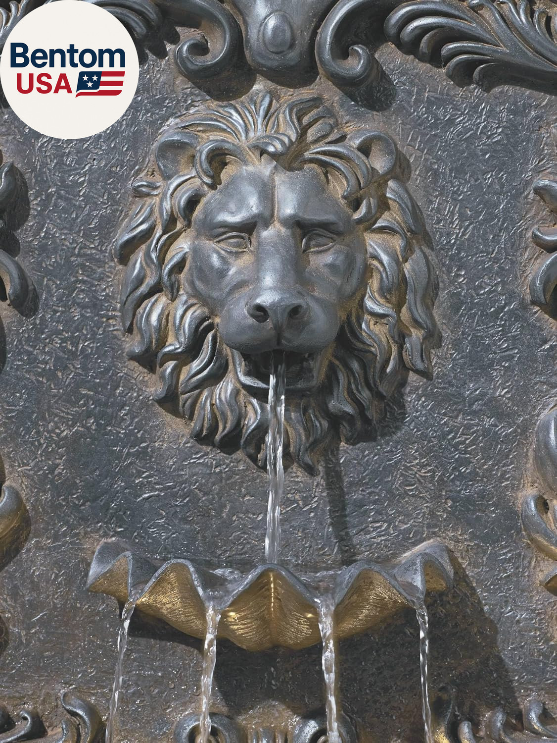 Royal Lion Acanthus 50″ High Large Italian Indoor Outdoor Decor Faux Stone Floor