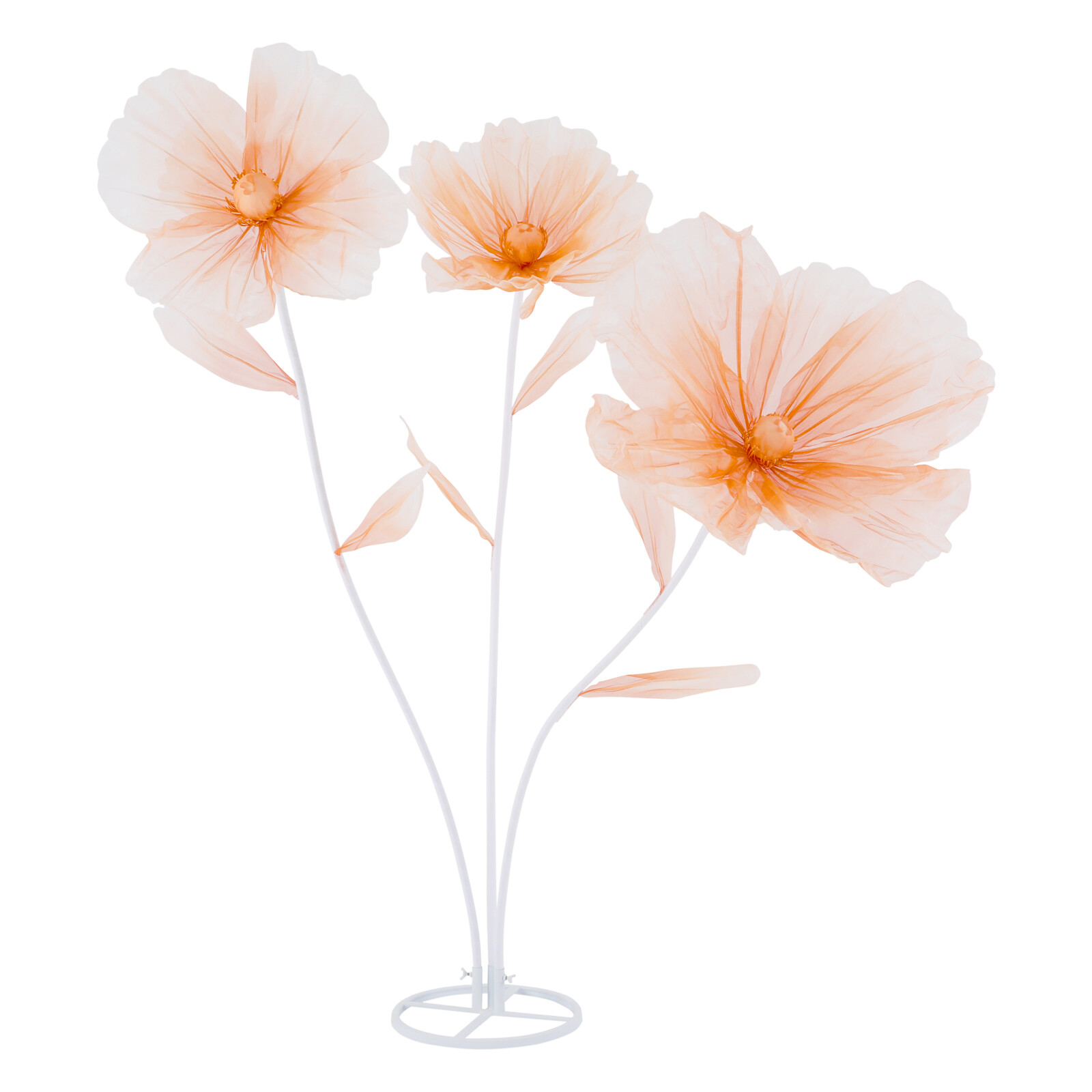 67 Inch Artificial Flower Arrangement, 3 Head Champagne Silk Wedding Decor