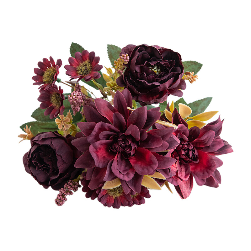 Artificial Flower Similated Silk Dahlia Decoration Bouquet Party DIY Accessories
