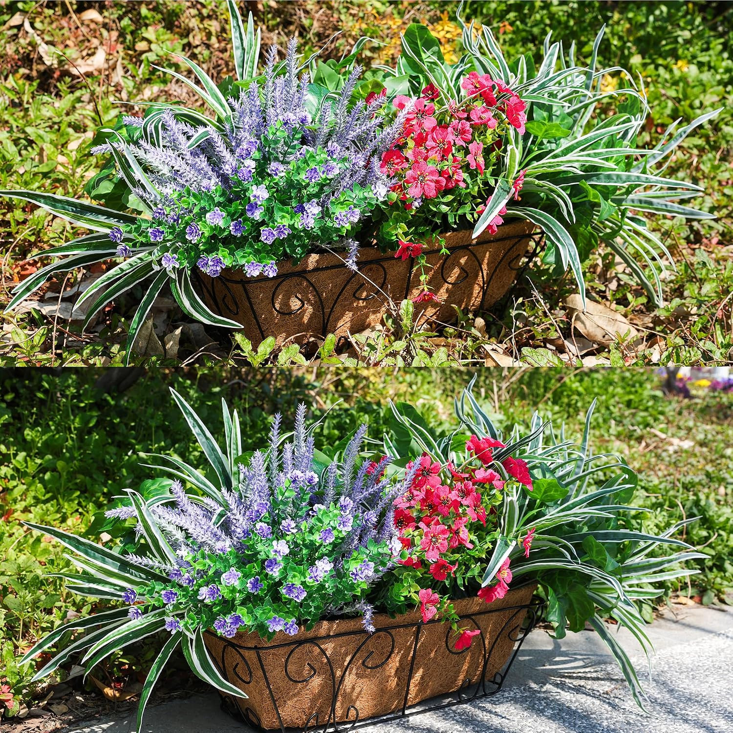 UV Resistant Faux Greenery Bunches for Outdoor Garden Decor