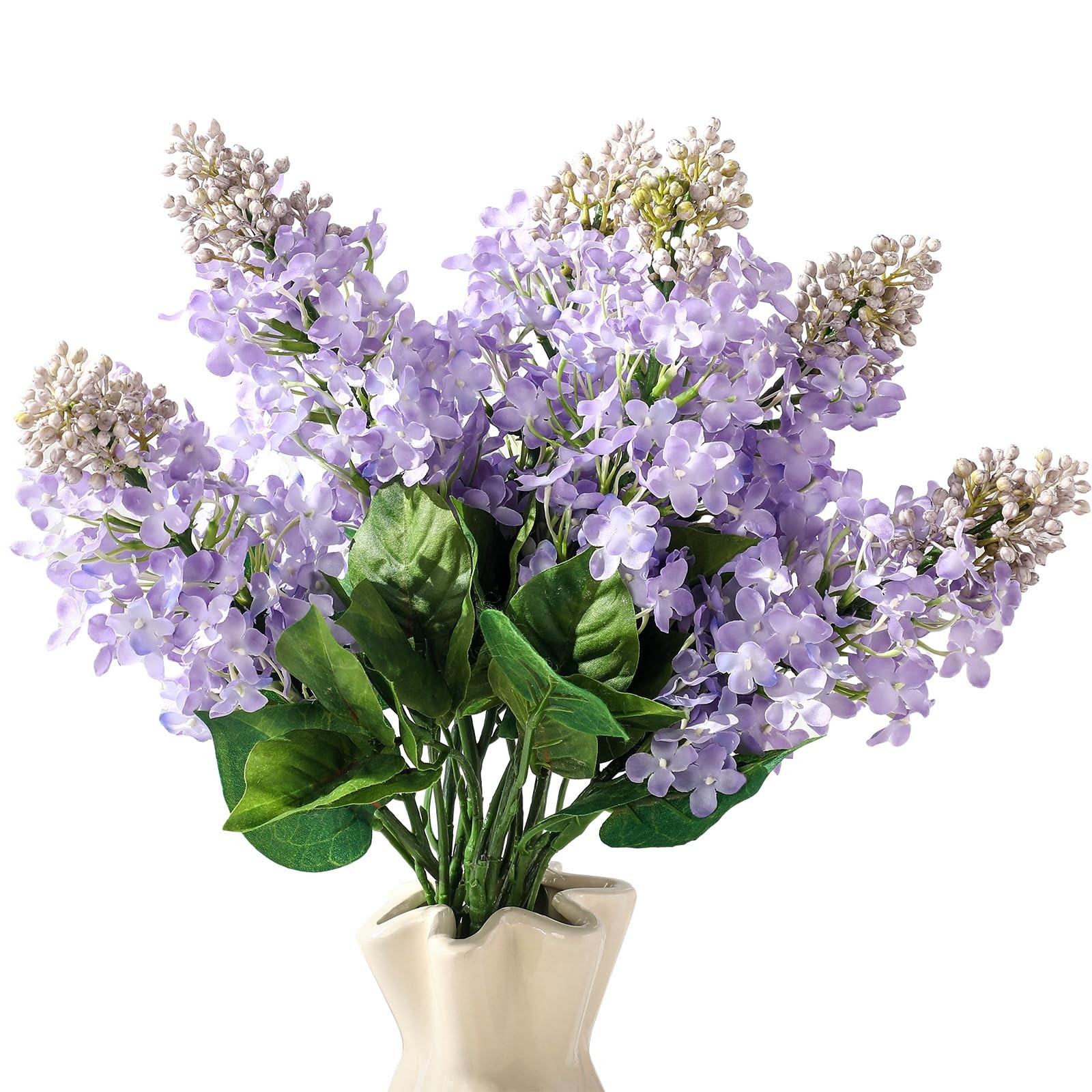 10 Pcs 24″ Artificial Lilac Flowers Purple Fake Delphinium Antirrhinum Stem R…