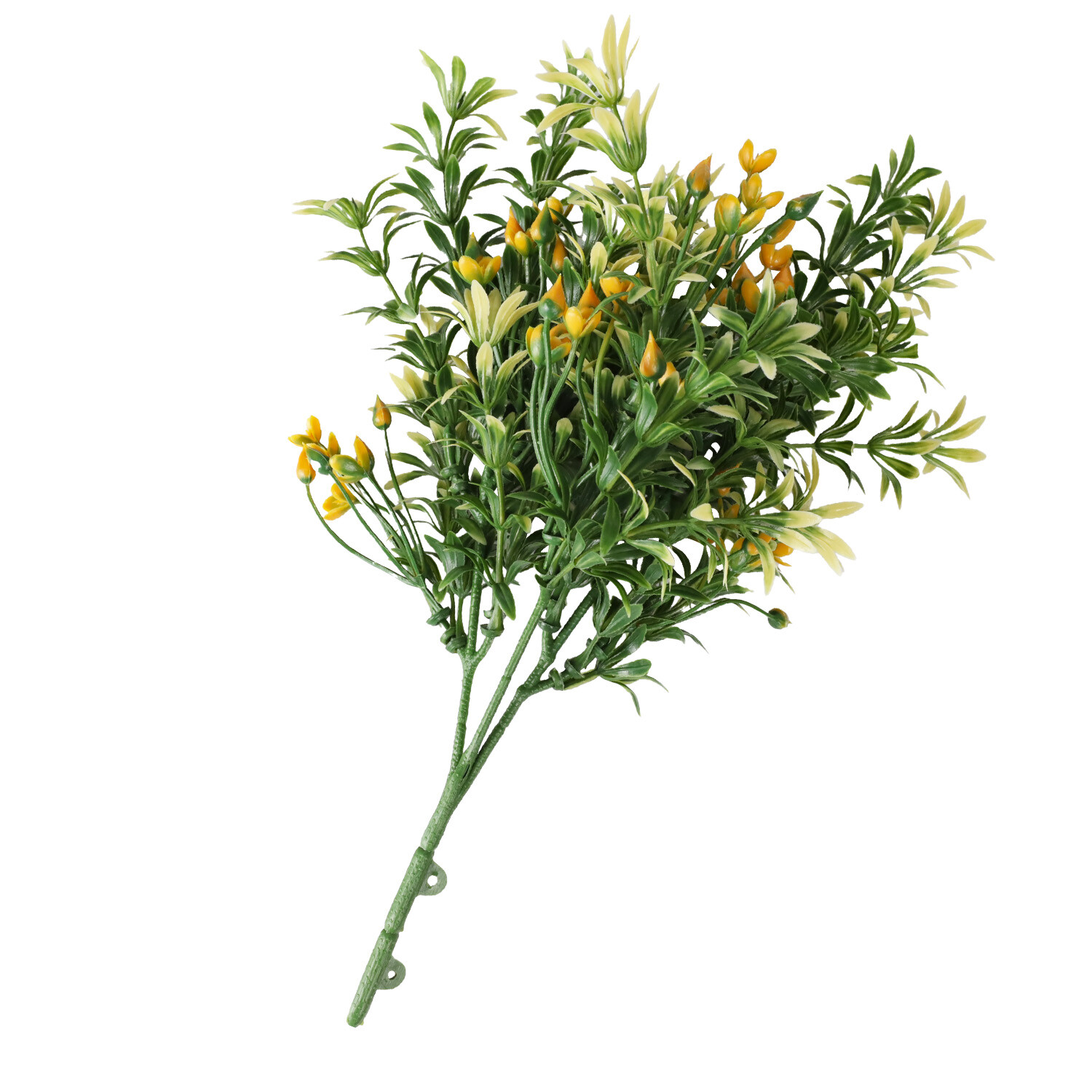 Faux Bush Plant Fake Flower Green Orange Artificial Greenery Home Wedding Decor