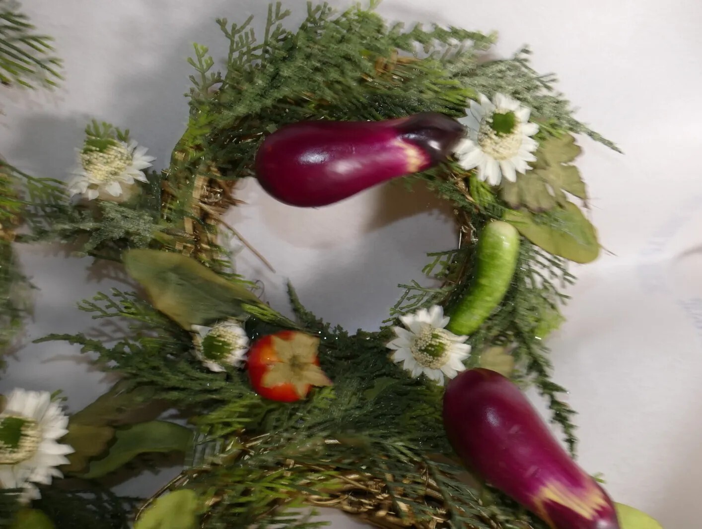 Set Of 6 Vegetable Summer Garden 8 Inch Wreaths Projects, Need Glue Gun Help