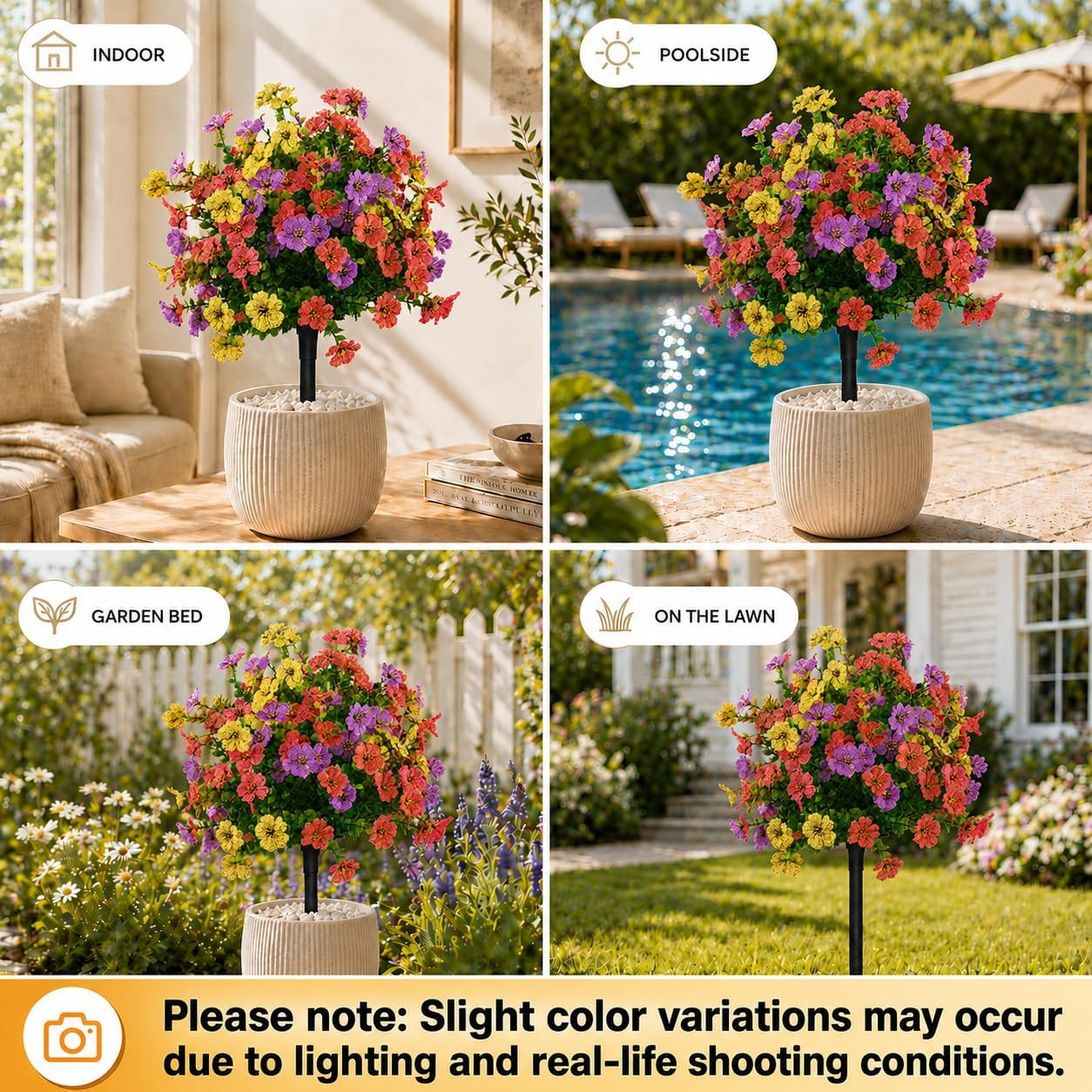 UV Resistant Faux Topiary Balls – 22″ Realistic Greenery Bushes (2 Pack)