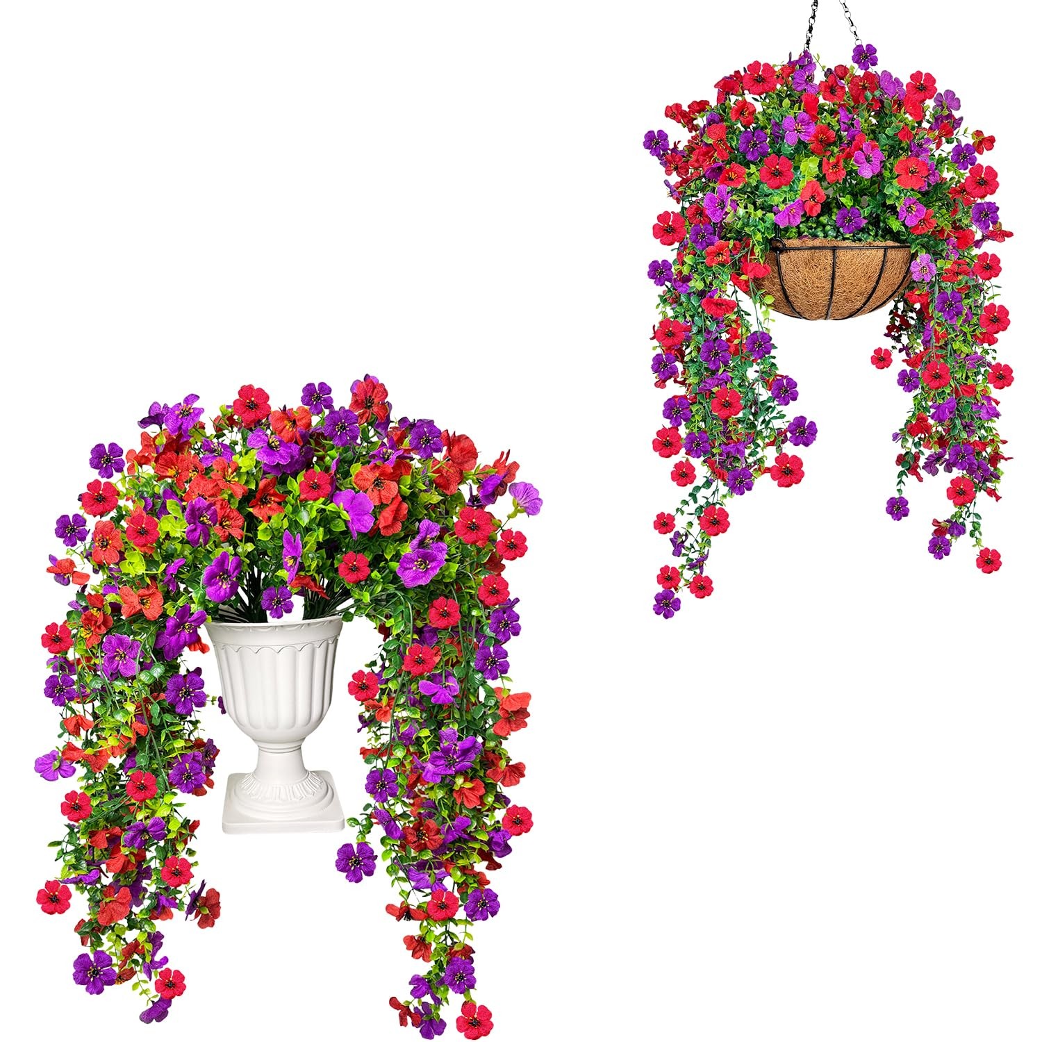 Artificial Flowers for Outdoors Fake Silk Flower Outdoor UV Resistant Garden …