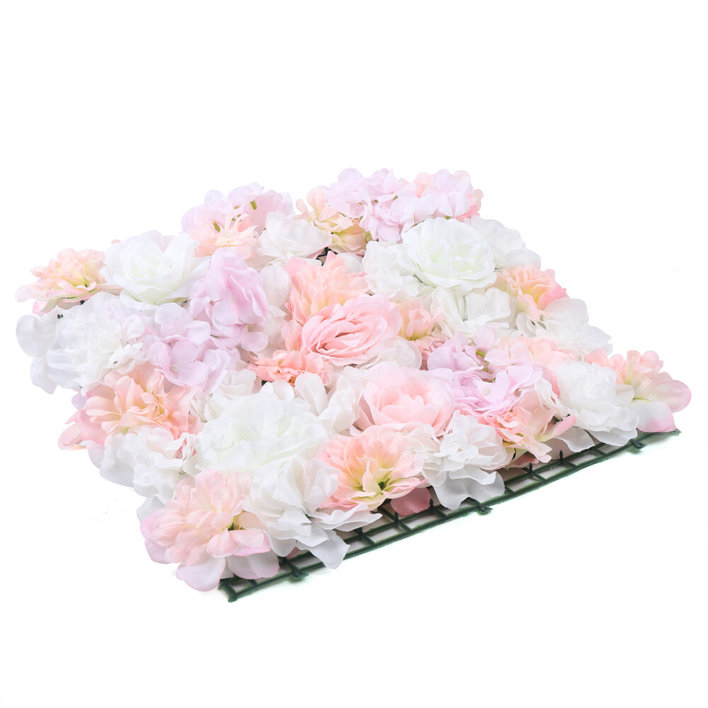 60x40cm Silk Rose Artificial Flower Wall Panel Wedding Party Backdrop Decoration