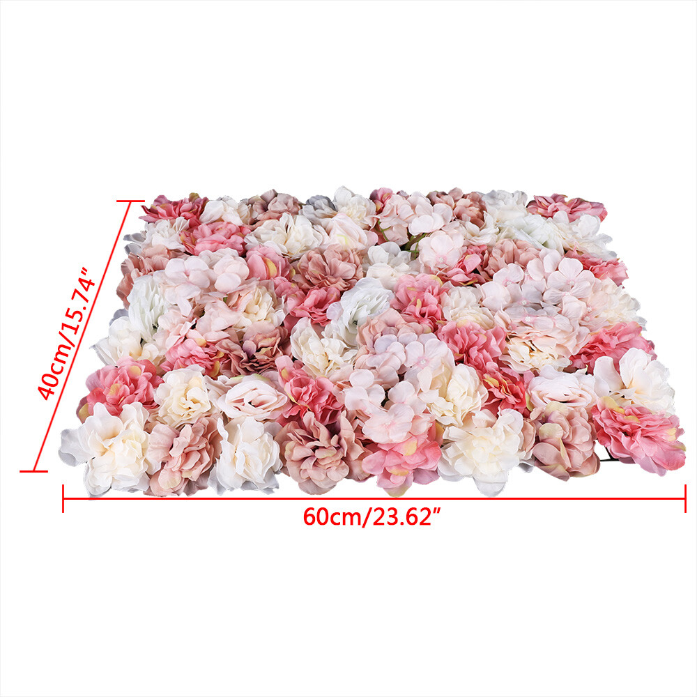 6pcs Artificial Flower Wall Panels Wall Mount 60*40 cm for Party Home Decor