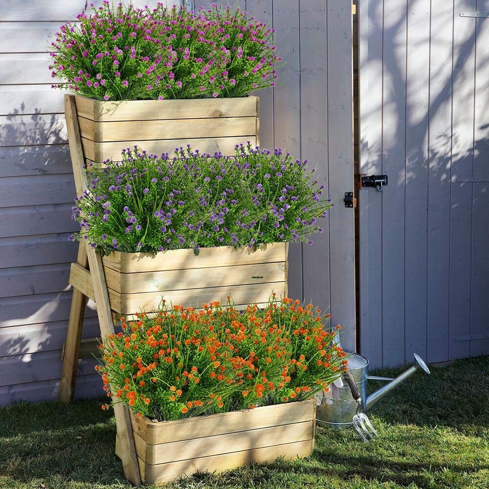 Outdoor Indoor Artificial Flowers Baby Breath UV Resistant Various Colors
