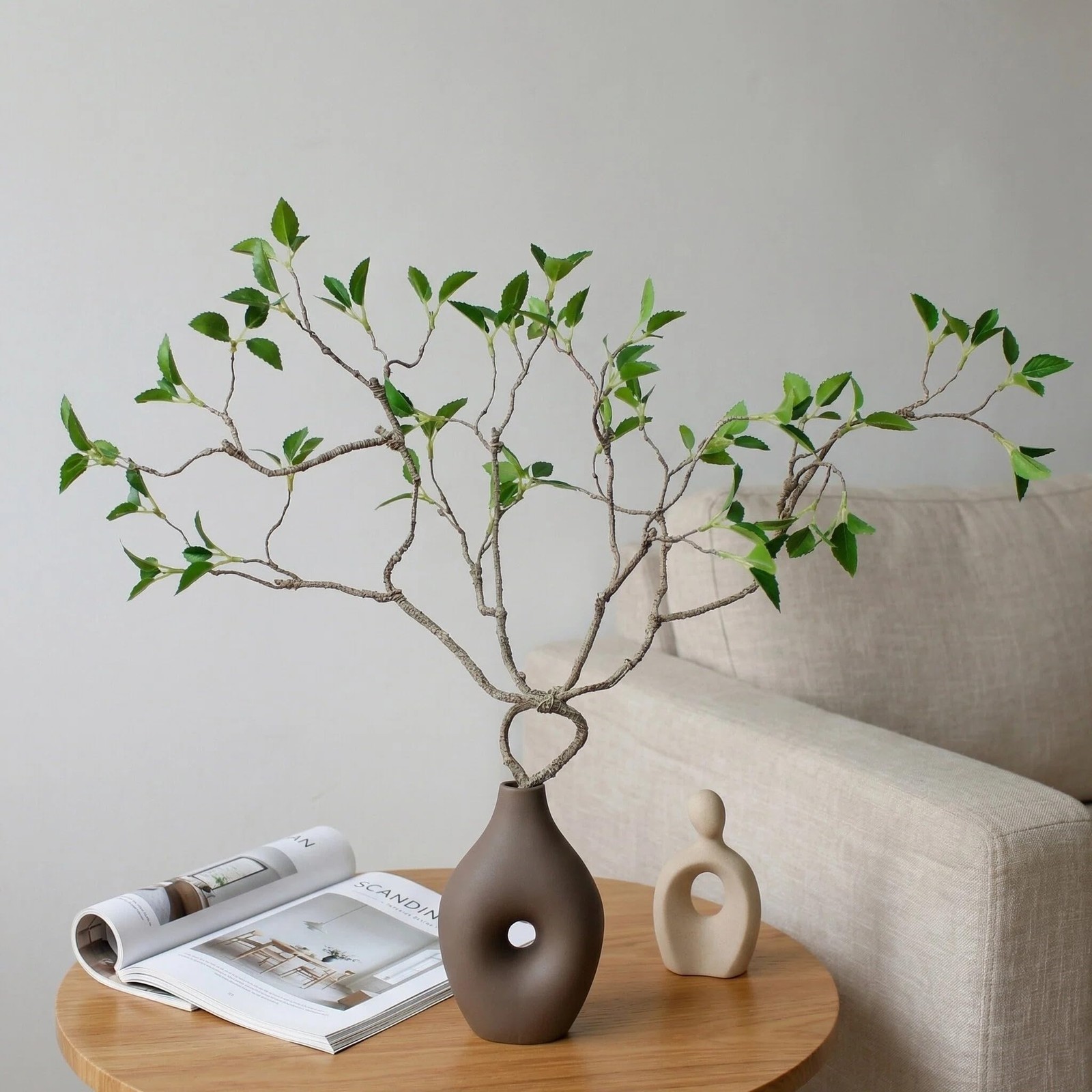 2pcs 30in Bendable artificial Greenery leaf stems vase center Faux Plants