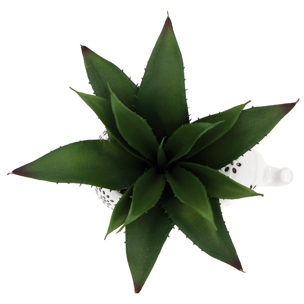 Artificial Agave Plant in Elephant White Cerarmic Planter Vessel Home Decor