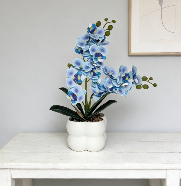 Artificial Orchid Home Decoration Soft Plastic for material Maintenance-free