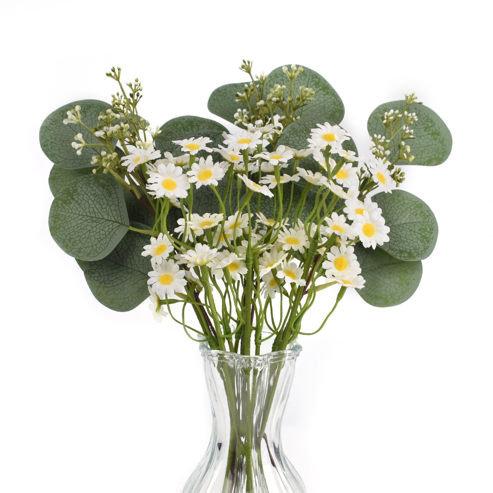 12PCS Artificial Eucalyptus Stems Flowers Bulk (Small Size)