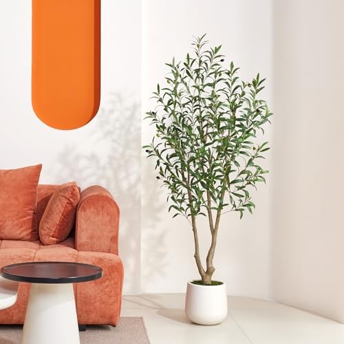 Artificial Olive Tree 5FT, Fake Plants Indoor – Potted Faux Olive Tree 5ft 1