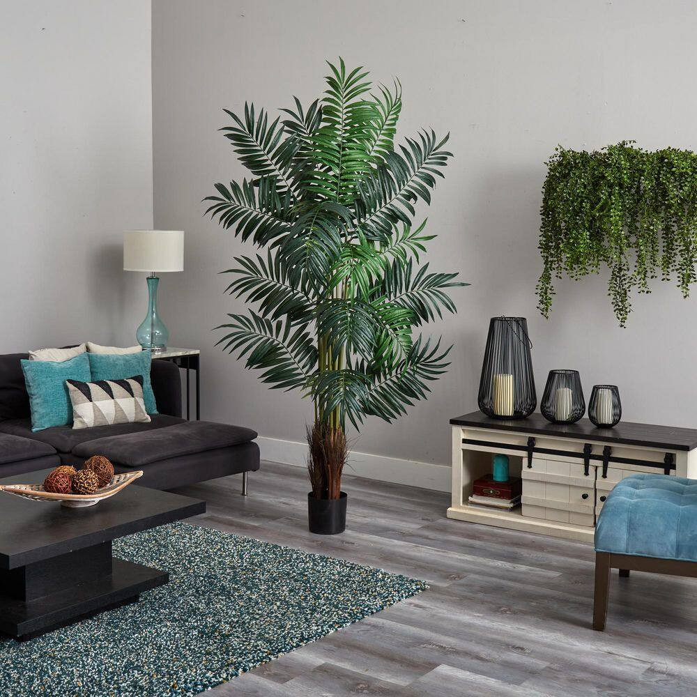 7.5 Ft. Artificial Bulb Areca Palm Tree