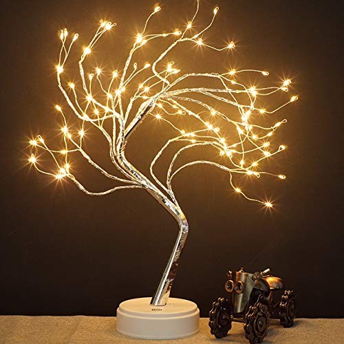 20 LED Firefly Tree Lights | Bonsai – Bedroom Desk Top Table Lamp Decoration