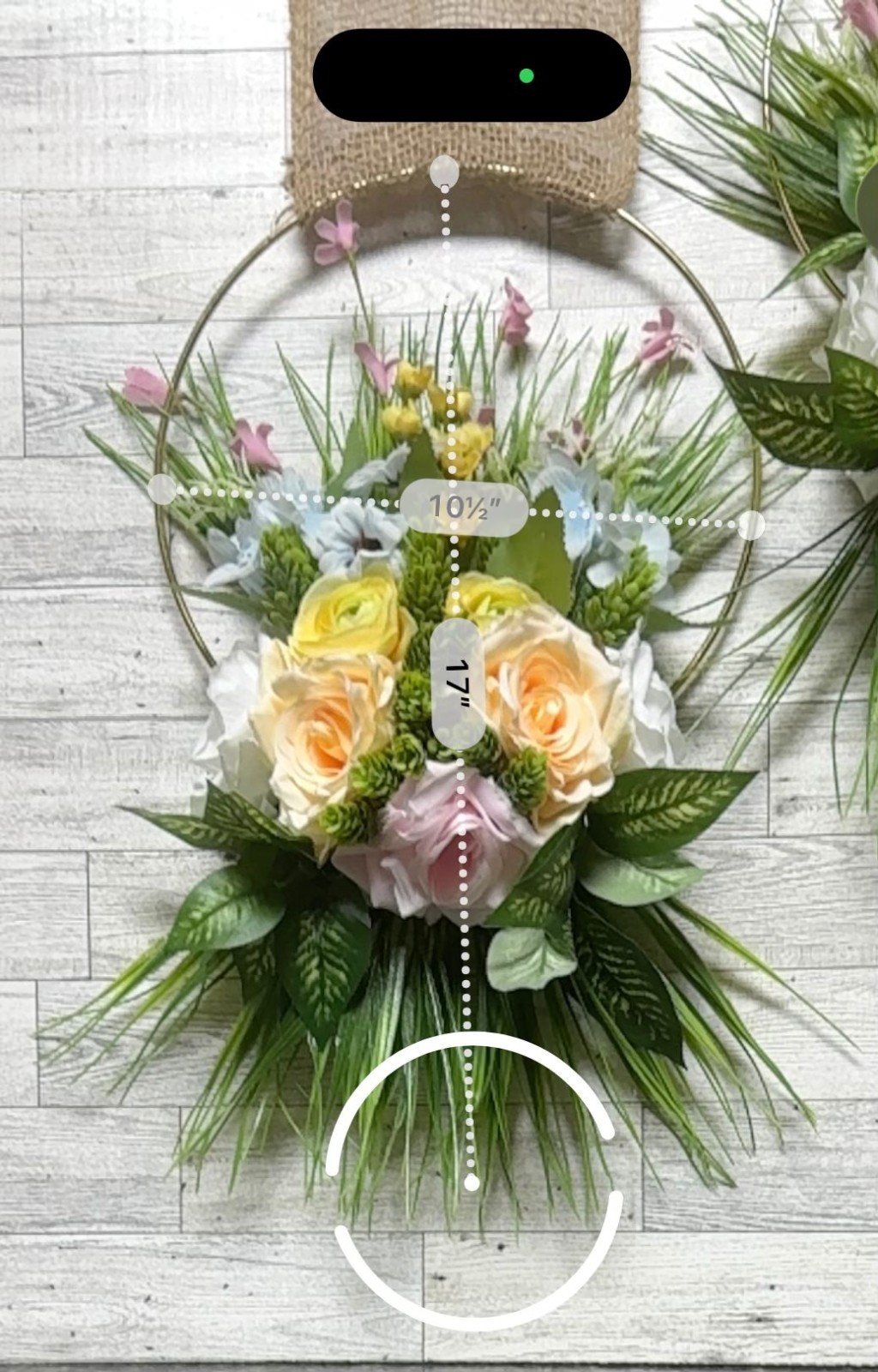 Floral Door Ribbon Swag Wreath – Handmade
