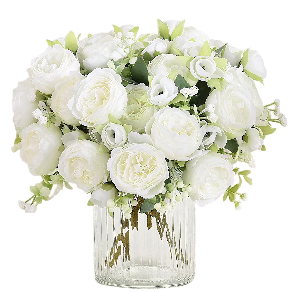 Artificial Peony Silk Flowers for Arrangement Wedding Bouquet Home Party Decor