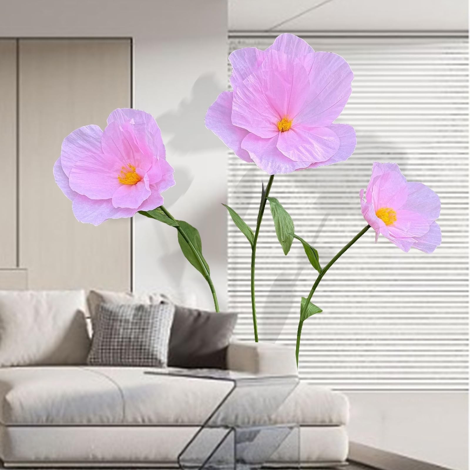 5.9 Ft Large Artificial Flowers,Giant Flowers for Decoration,Standing Huge Ha…