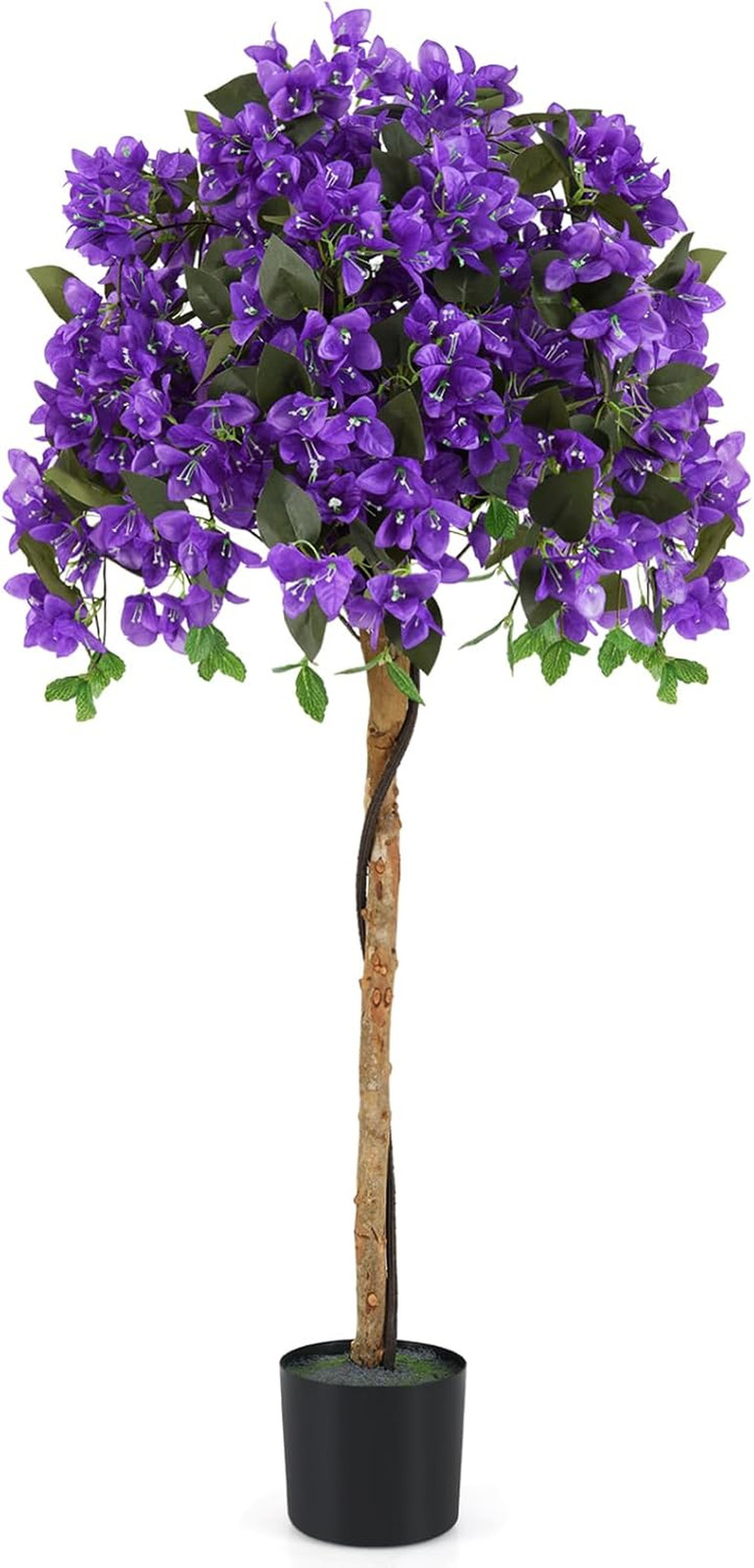 53″ Artificial Bougainvillea Tree, Faux Silk Flower Plant in Pot with 576 Flower
