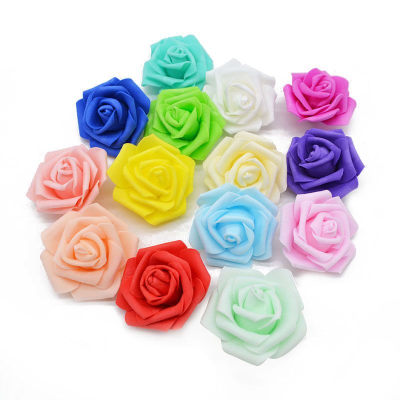 20pcs 6cm Artificial Big Foam Rose Flower Head For Wedding Party Home Decor NEW