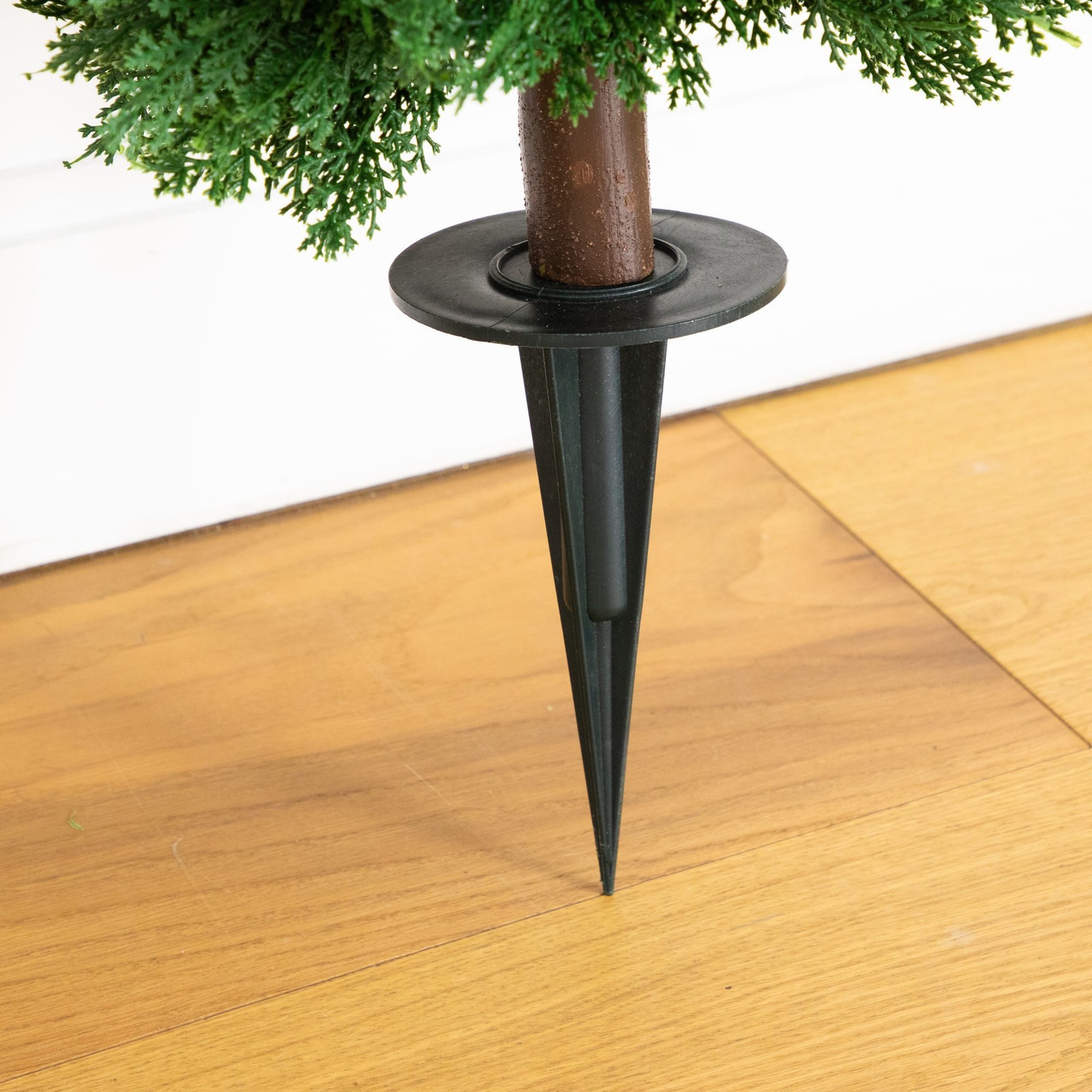 Nearly Natural 4ft UV Resistant Cedar Plant w/ Integrated Ground Stake(Set of 2)