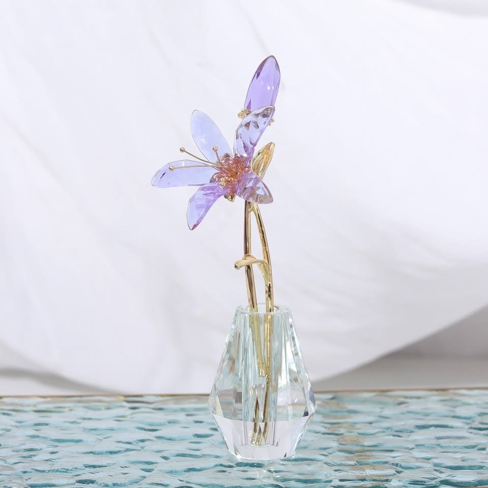 Crystal Flower, Stained Glass Plants, Indoor Decor, Home Décor, Birthday Gifts,