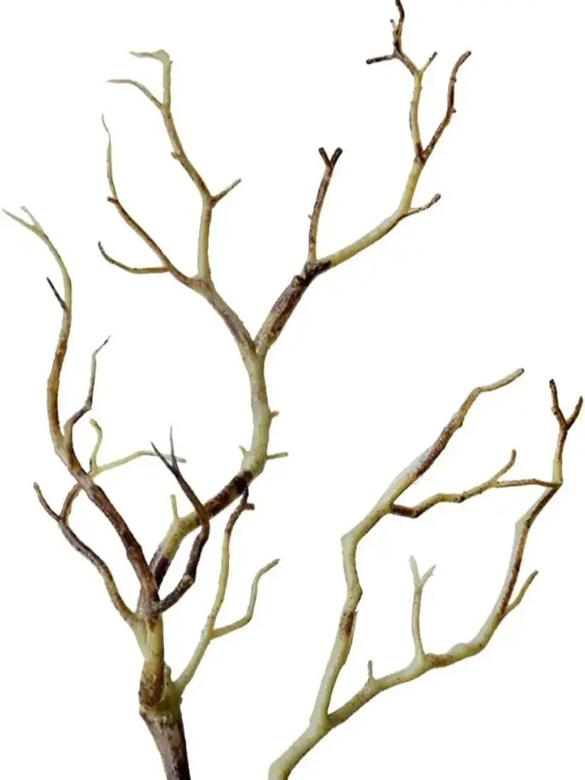 3pcs Manzanita Artificial Dry Plant Tree Branch Fake Foliage Green Home Decor