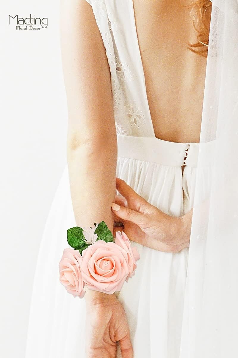 Versatile 60PCS Real Touch Blush Roses – Perfect for DIY Bouquets and Events