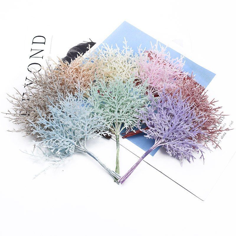 10/30 Pieces Mini Multicolor Branch Christmas Tree Wedding Artificial Home Decor