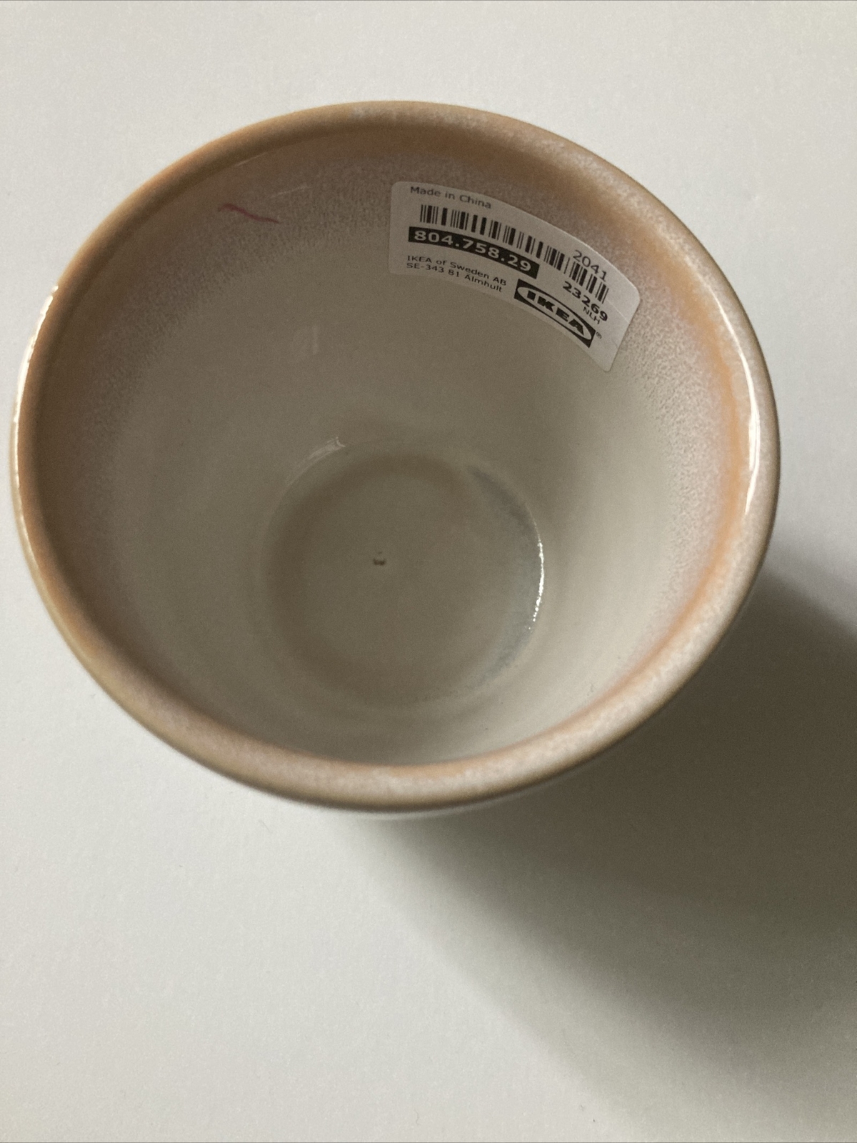 Ikea GRADDAPPLE Plant pot, indoor/outdoor pink/white2 ¼ ” (plant not Included)