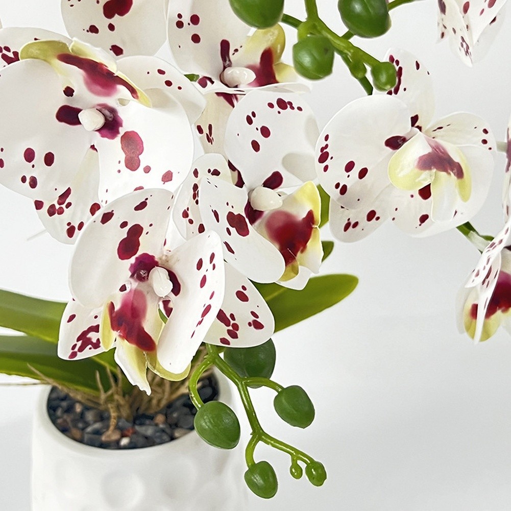 45cm Tall Faux Phalaenopsis Orchid with 36 Blooms for Decorative Display