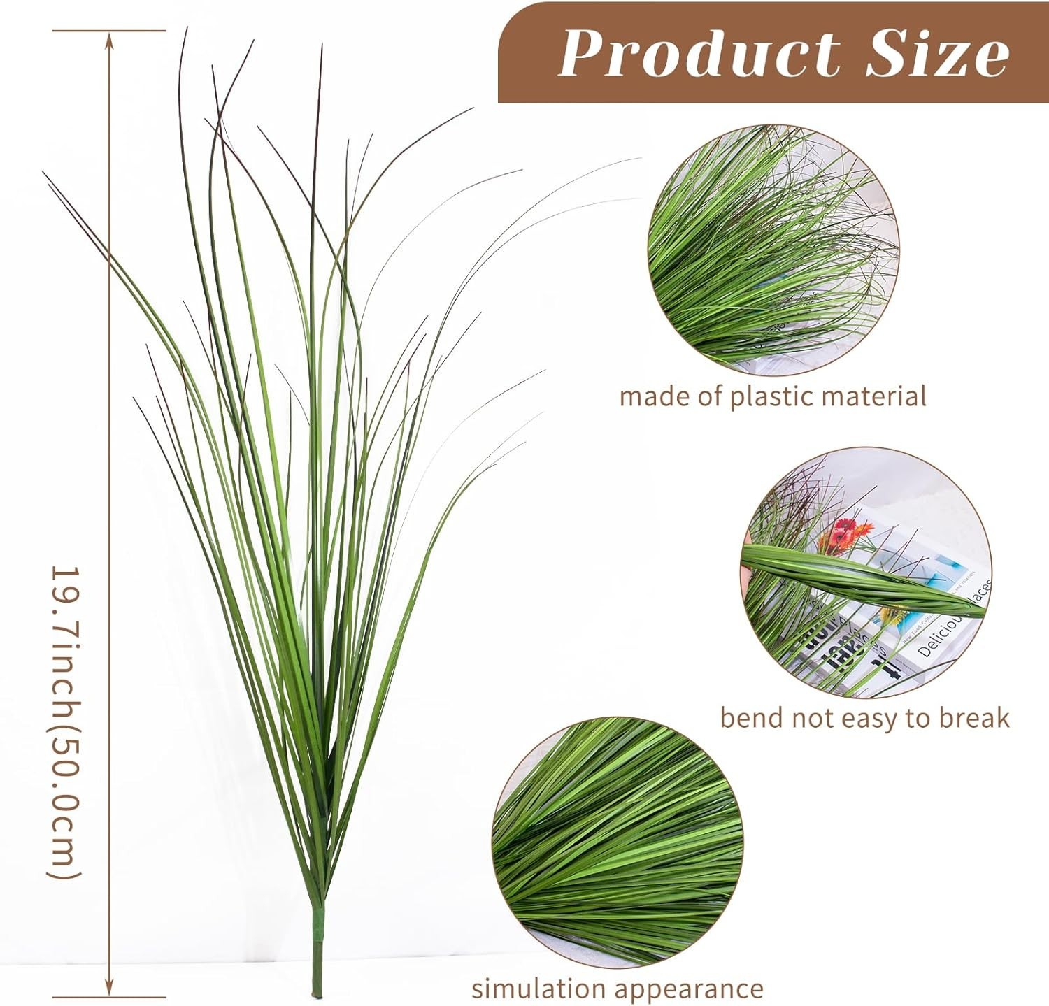 10/20 Bundles Fake Grass Plants Artificial Plants Outdoor Faux Plants Tall Shrub