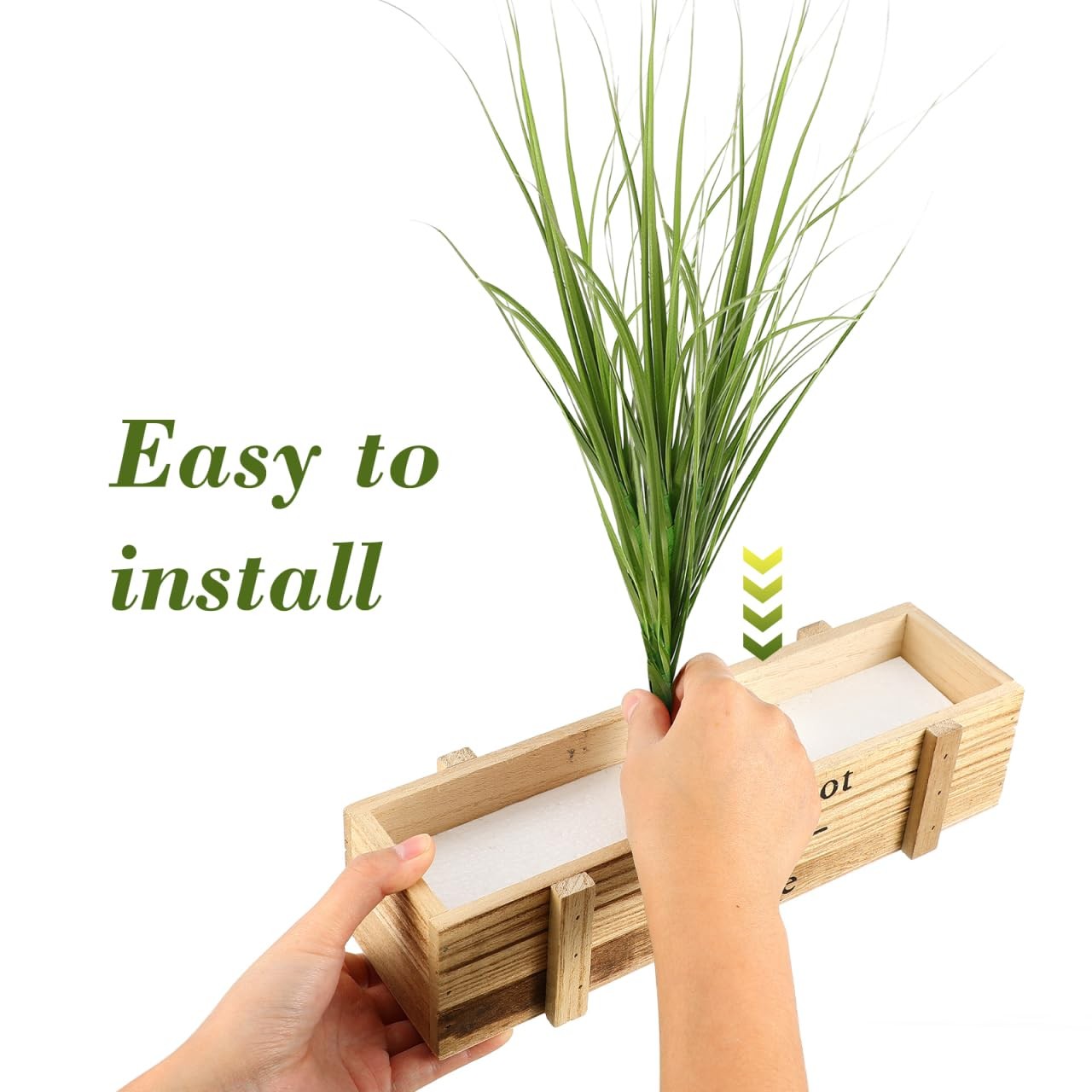 12 Pcs Artificial Grass Plants 11.81In Faux Cattail Stems Lifelike Greenery S…