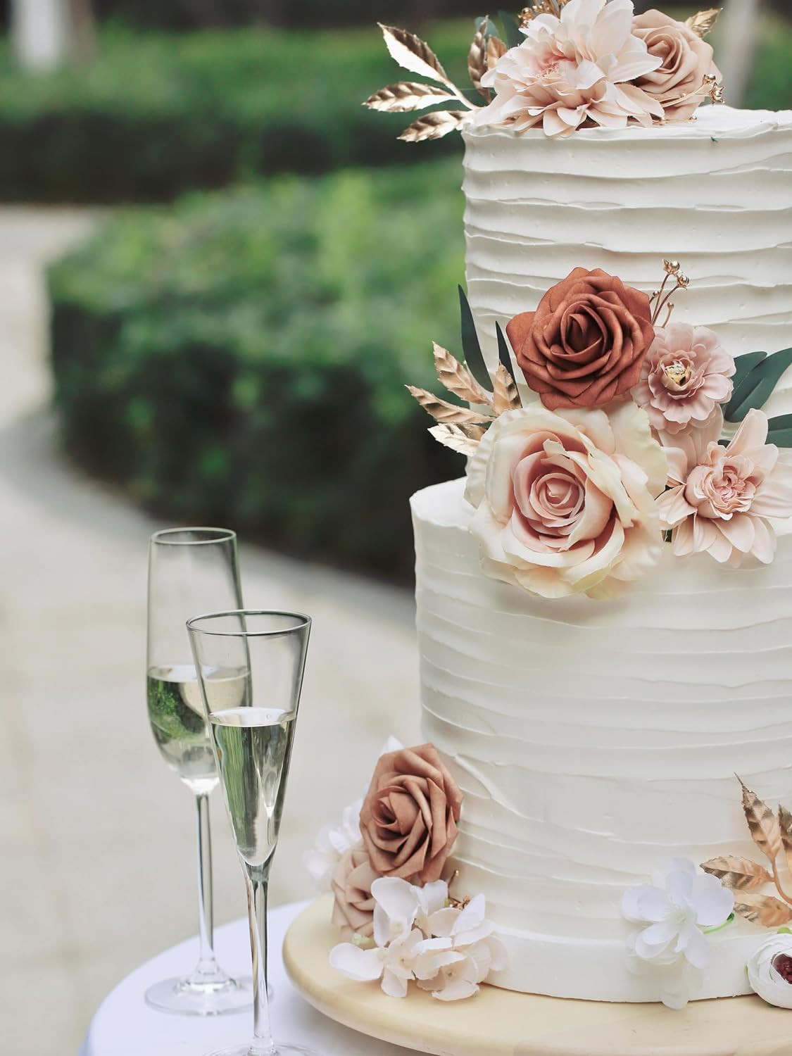 Artificial Flowers DIY Box Set Fake Roses Bouquet Bridal Wedding Flowers Colo…