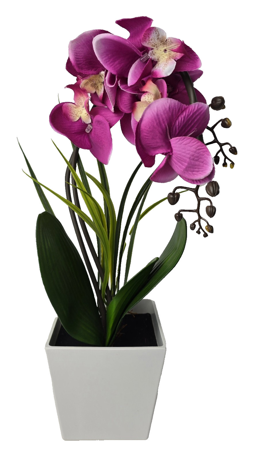NEW Homeseasons Artificial Orchid w/ LED Lights & Timer 16″ Tall Original Box