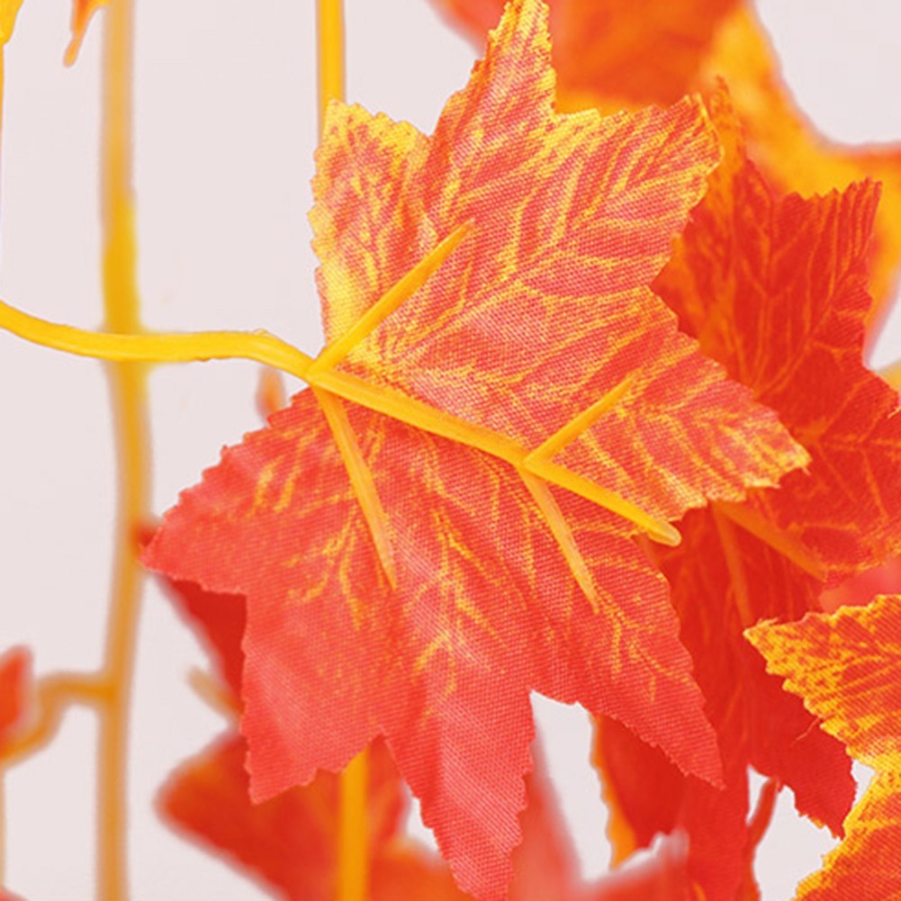 12 Strands Autumn Garland 2 4 M Long Leaf Decor for Door Frames and Railings
