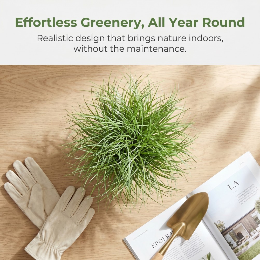Artificial Onion Grass: Simulation Plant for Outdoor Balcony and Flower Pot