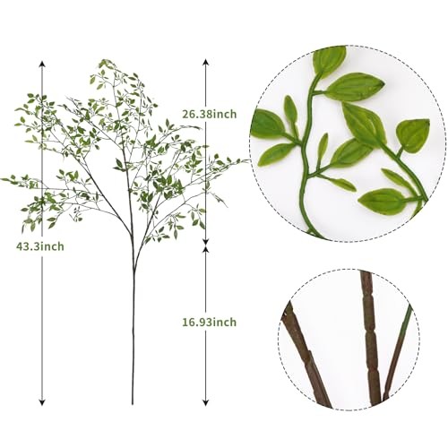 Artificial PlantsPCS 43.3 Inch Green Nandina Tall Plants for Wedding Shop 2