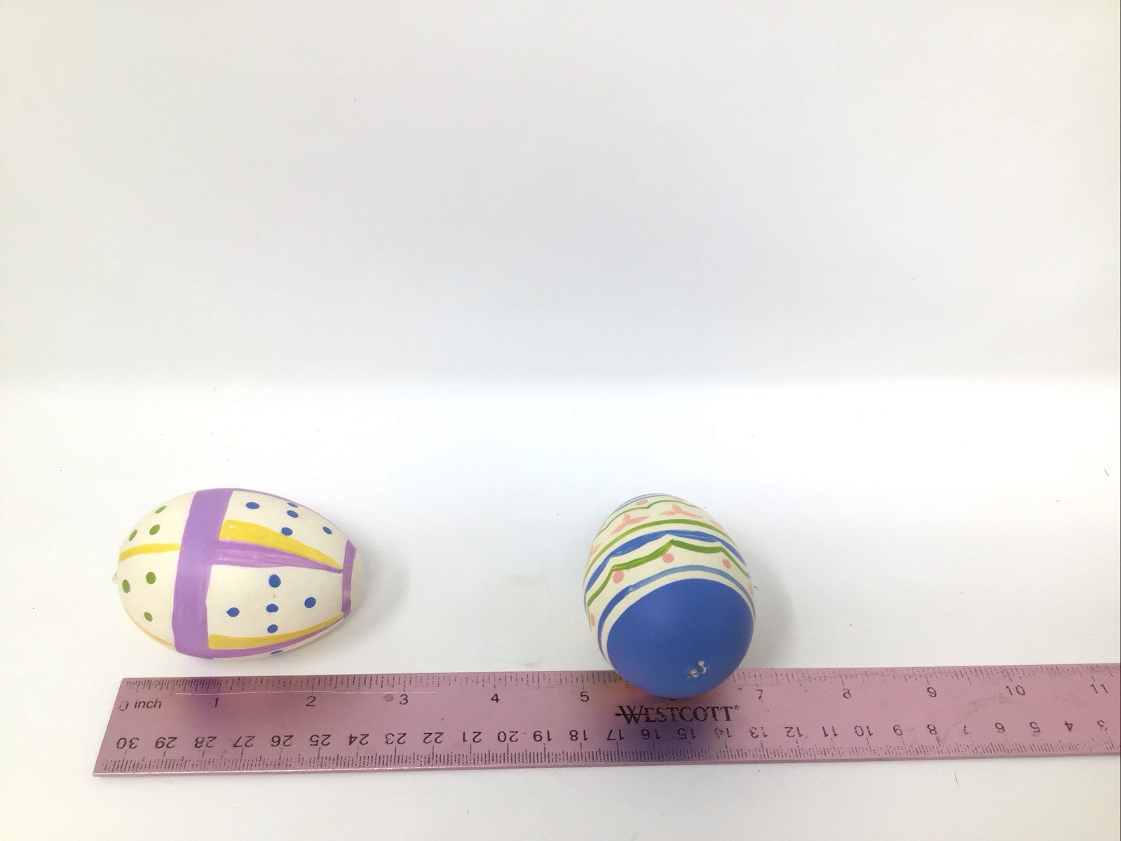 Lot of 9 Easter Egg Floral Picks Plastic Painted 4-8” & 5-8.5” Picks NOS Vintage