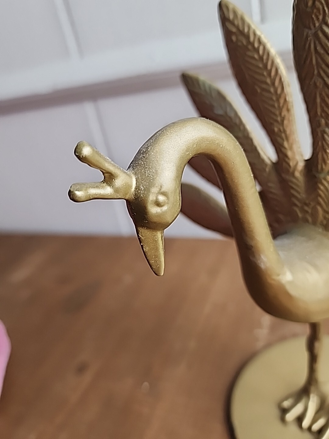 IKEA Markniva Decorative Brass Like Peacocks Figurine Gold